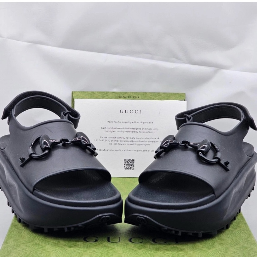 Gucci Black Minimalist Sandals